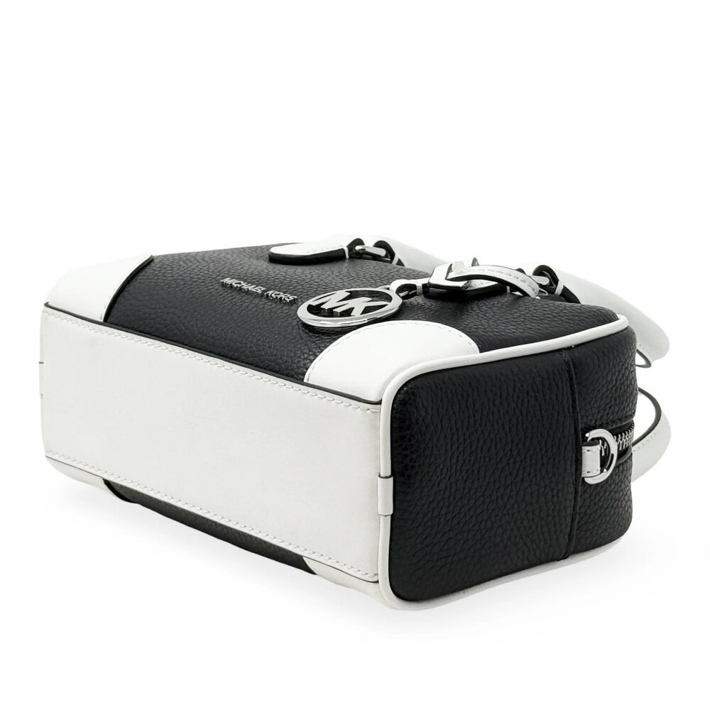 Michael Kors Thompson XS Two Tone Pebbled Leather Bag Black White NWT - Picture 6 of 6